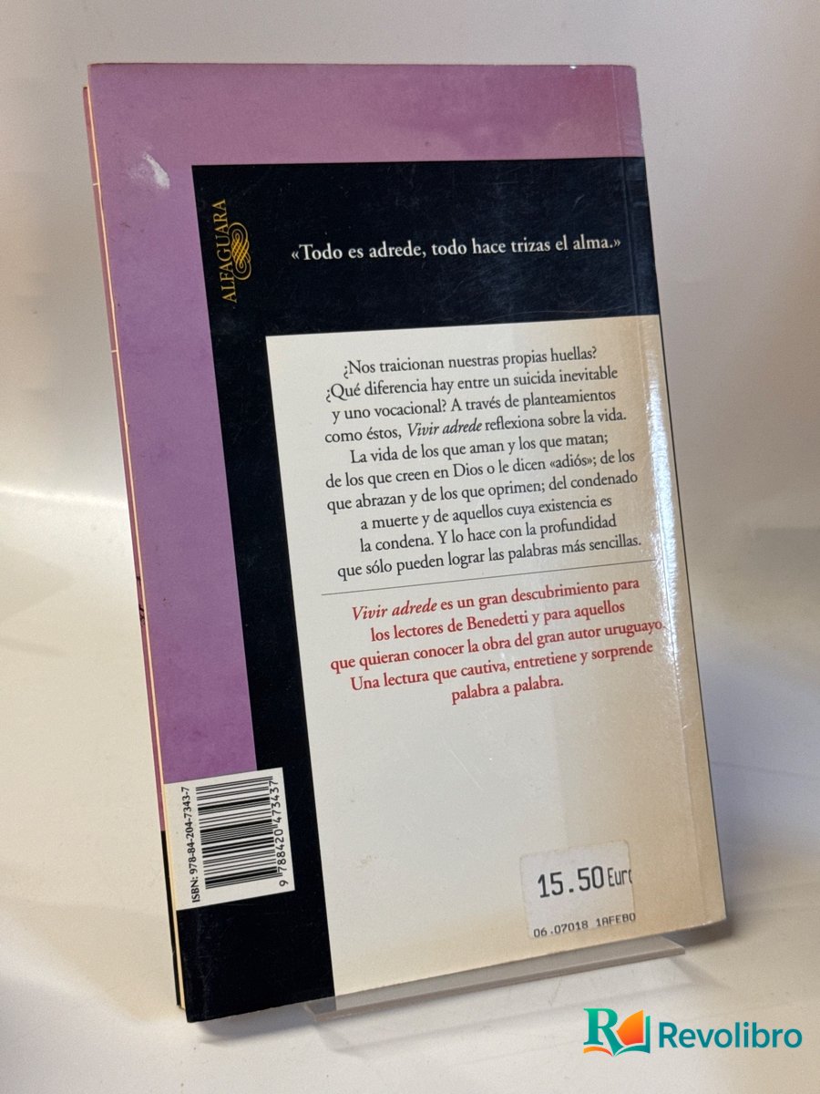 Foto 2 de Vivir adrede de Mario Benedetti, libro de segunda mano