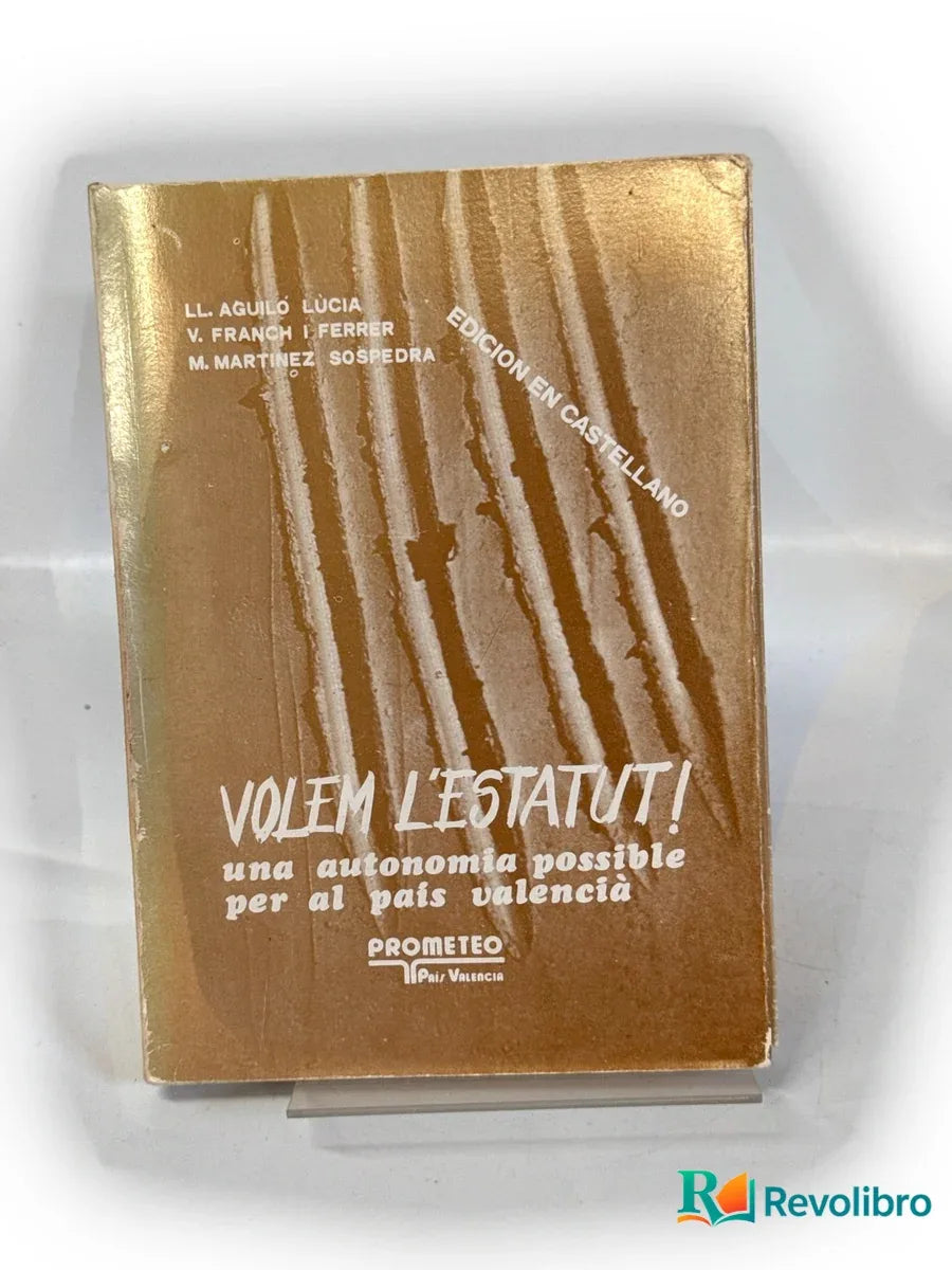 Portada de Volem l’Estatut! de Lluís Aguiló Lúcia, libro de segunda mano