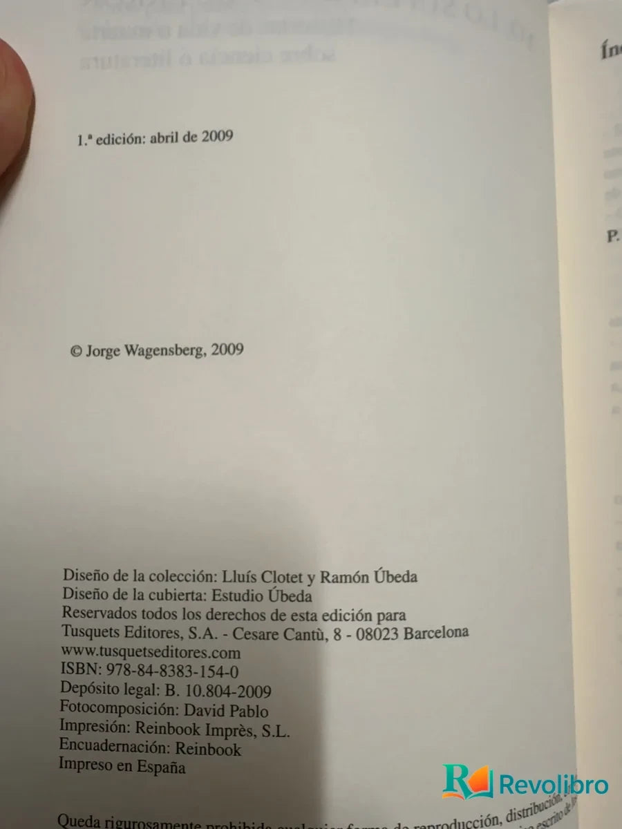 Foto 4 de Yo, lo superfluo y el error - 1ª edición de Jorge Wagensberg, libro de segunda mano