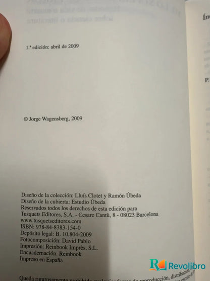 Foto 4 de Yo, lo superfluo y el error - 1ª edición de Jorge Wagensberg, libro de segunda mano